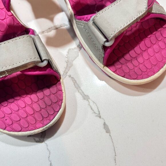 Eddie Bauer | Girls Madison Pink Gray Sporty Sandals Size 3 - Picture 5 of 13